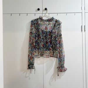 Topshop Floral Blouse